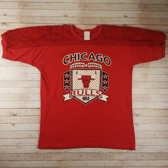 Rare VTG 80s Chicago Bulls SAMPLE Red Jersey Tee - Picture 1 of 5